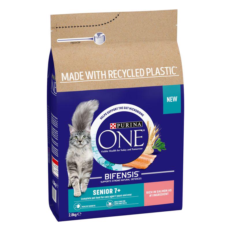 PURINA ONE Senior 7+ Salmon and Whole Grains Dry Cat Food