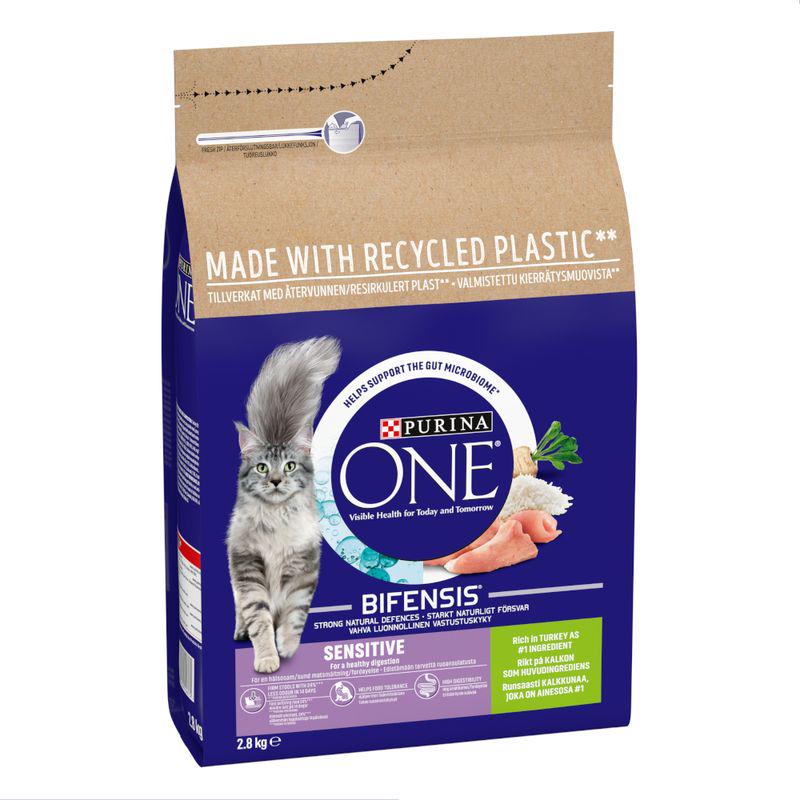 PURINA ONE Sensitive Turkey and Rice Dry Cat Food