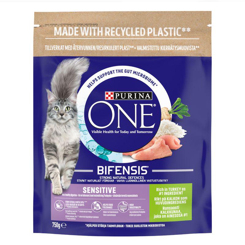 PURINA ONE Sensitive Turkey and Rice Dry Cat Food