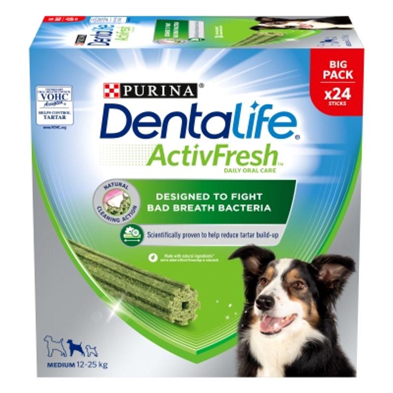 Purina Dentalife ActivFresh Daily Dental Care Snacks for Medium Breed Dogs