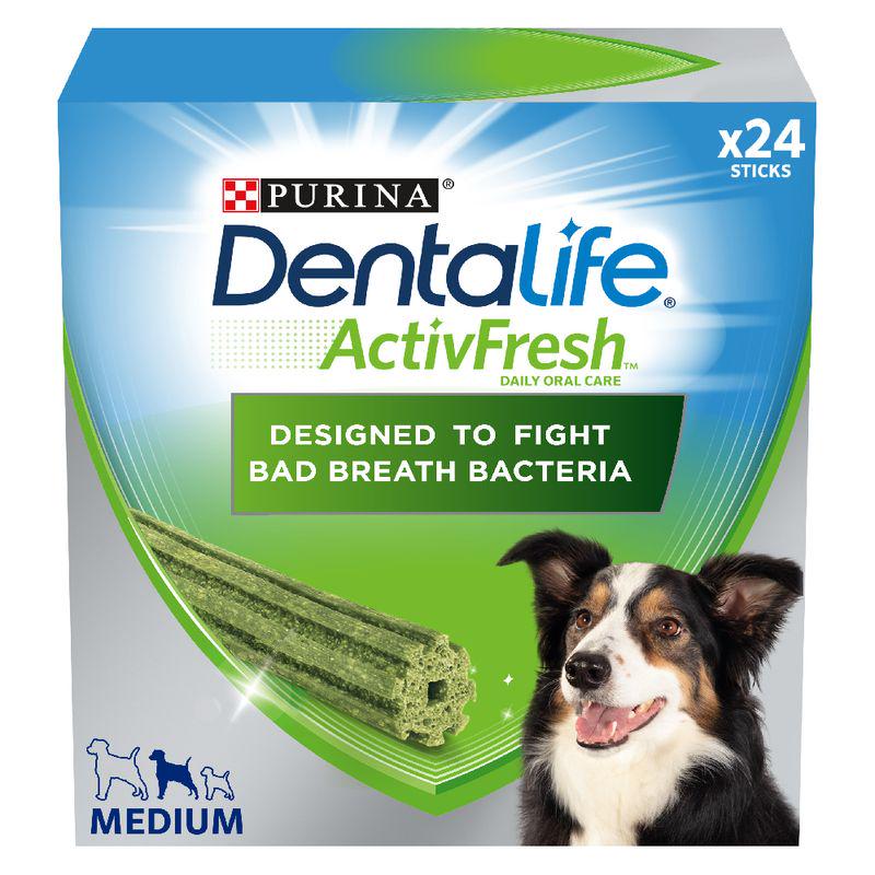 Purina Dentalife ActivFresh Daily Dental Care Snacks for Medium Breed Dogs