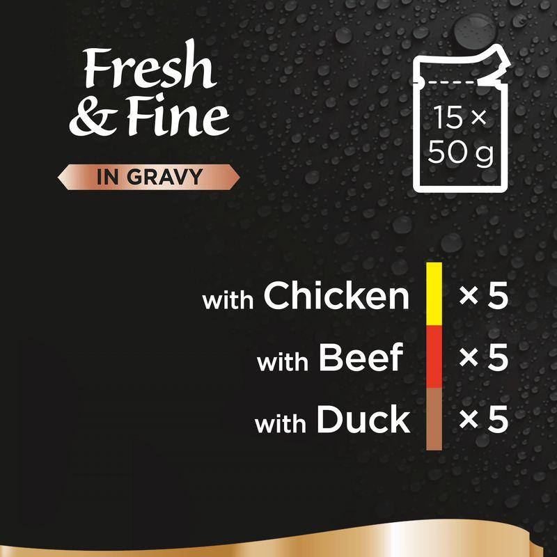 Sheba Fresh & Fine in Gravy Mini Pouches 45 x 50g
With Chicken with Beef With Duck
