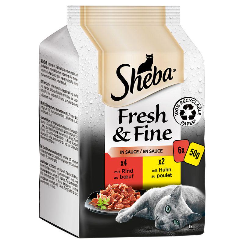 Sheba Fresh and Fine in Gravy Mini Pouches 300g