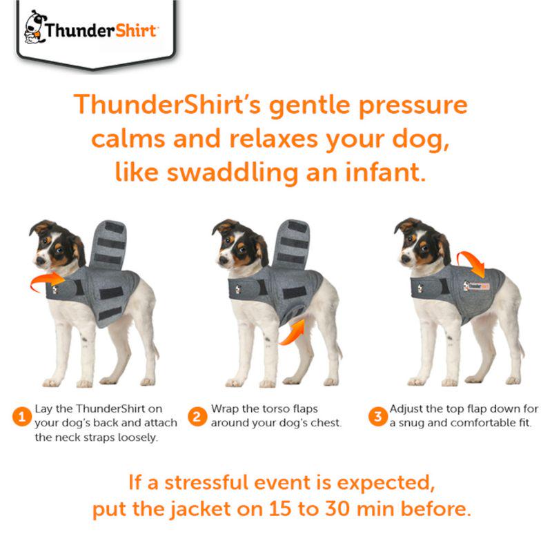 ThunderShirt Dog Anxiety Vest - Grey
