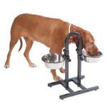Load image into Gallery viewer, U-Shaped Dog Bowl Stand with Stainless Steel Bowls
