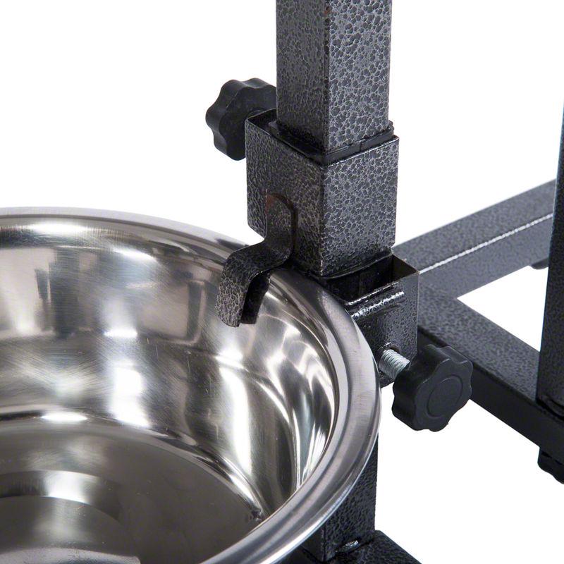 U-Shaped Dog Bowl Stand with Stainless Steel Bowls