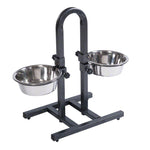 Load image into Gallery viewer, U-Shaped Dog Bowl Stand with Stainless Steel Bowls
