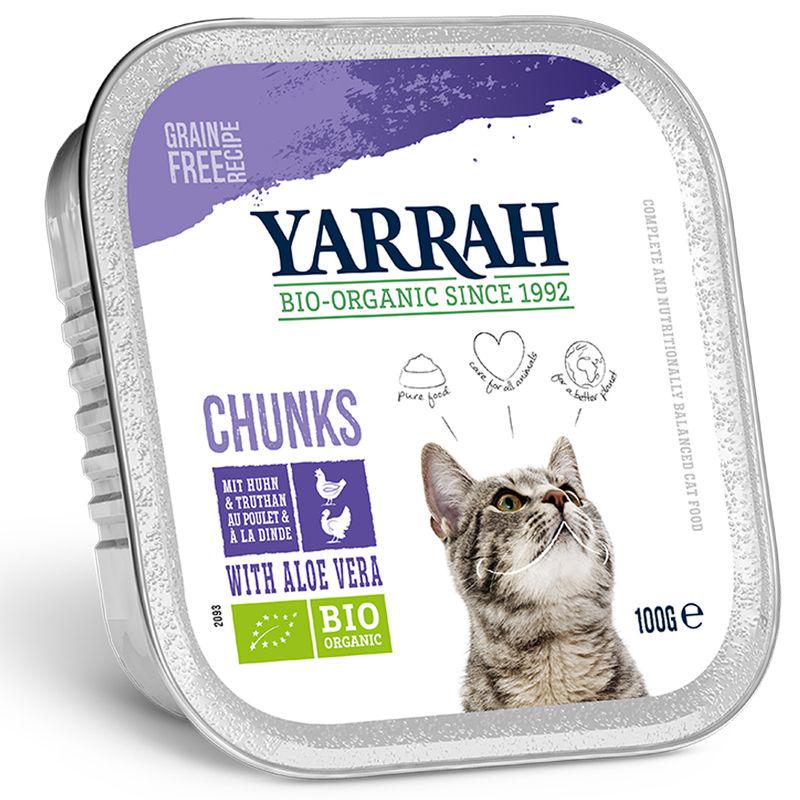 Organic cat food by Yarrah with chunks in rich gravy

