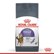 Royal Canin Appetite Control cat food package on a white background