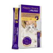 Happy Snack by Feliway packaging with a cat on a white background