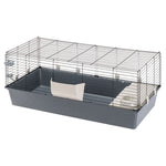 Load image into Gallery viewer, Pet cage with wire top and solid base on a white background

