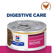 Can of Hills Prescription Diet Gastrointestinal Biome cat food on a white background