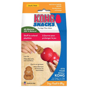 Kong Snacks packaging for dogs with a red ball and cookie, on a white background