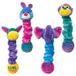 Load image into Gallery viewer, Colorful KONG wobbler toys with animal faces on a white background
