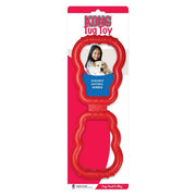 Red KONG Tug Toy packaging with a child and dog on a white background