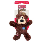Load image into Gallery viewer, Brown plush dog toy with a blue star on a KONG packaging
