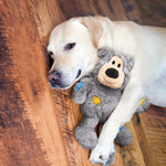 Load image into Gallery viewer, Dog holding a plush toy on a wooden floor
