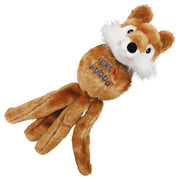 Plush dog toy with 'KONG Wubba' branding on a white background