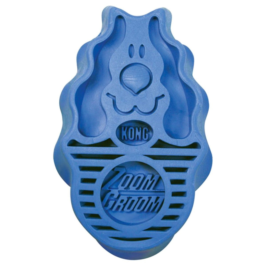 Blue KONG dog toy on a white background