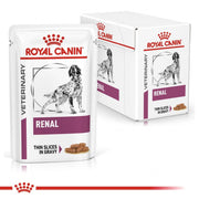 Royal Canin Veterinary Diet Renal dog food packaging on a white background