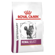 Royal Canin Veterinary Renal Select cat food bag on a white background