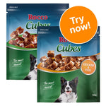 Load image into Gallery viewer, Two packages of Rocco Cubes dog treats with a &#39;Try now!&#39; button on a white background.

