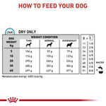 Load image into Gallery viewer, Dog feeding chart for dry food only with weight and quantity guide.
