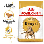 Load image into Gallery viewer, Royal Canin Bengal cat food package with text highlighting features
