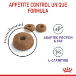 Load image into Gallery viewer, Dog treats with &#39;Appetite Control Unique Formula&#39; text and Royal Canin logo on a white background.
