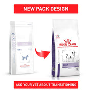 Two packages of Royal Canin Veterinary Diet Calm on a white background with a red banner at the top.