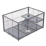 Load image into Gallery viewer, Large metal wire cage with multiple levels on a white background
