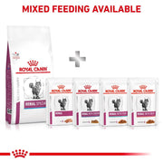 Royal Canin Veterinary Diet Renal special cat food packages on a white background