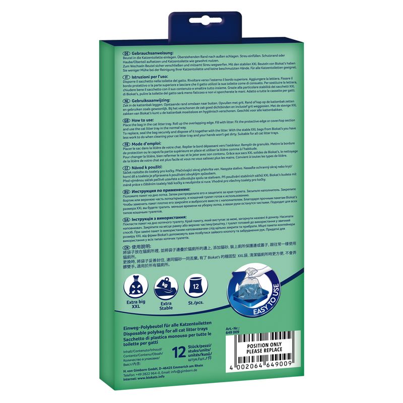 Green packaging box with text and symbols on a white background