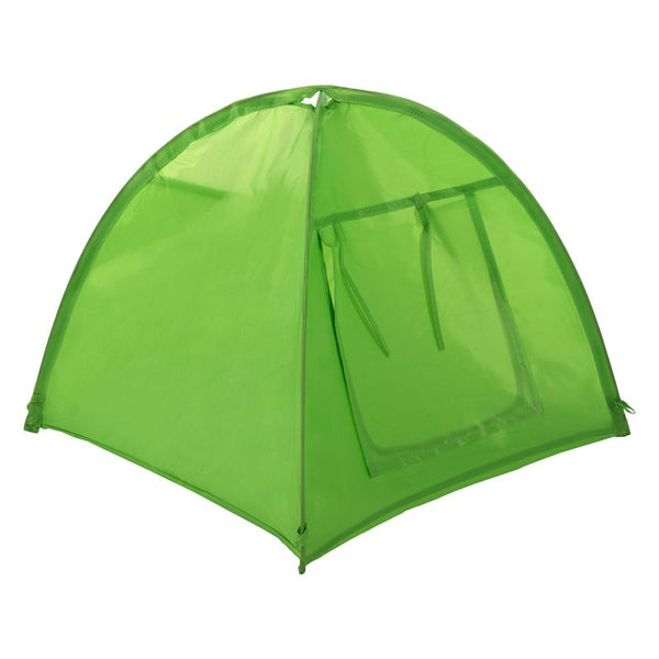 Green tent on a white background