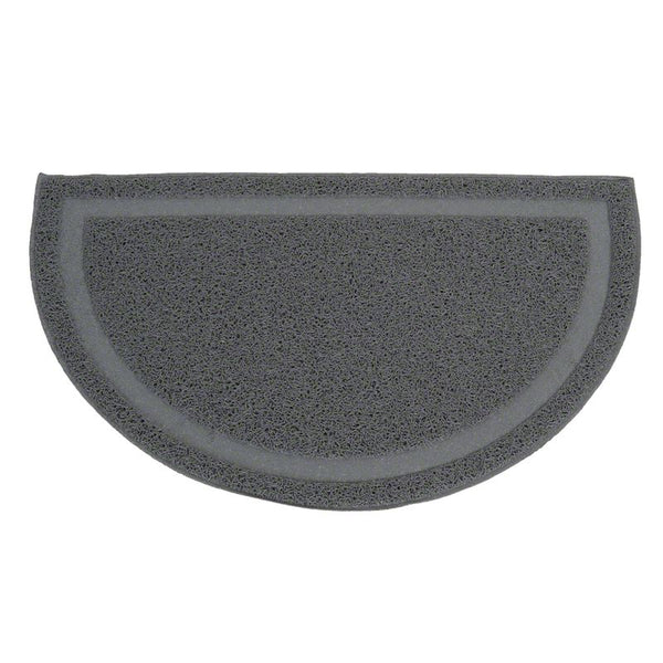 Gray semi-circle mat on a white background