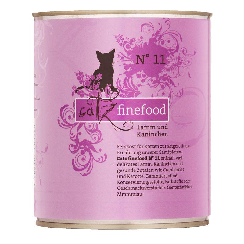 Front view of catz finefood 800g wet cat food trial pack

