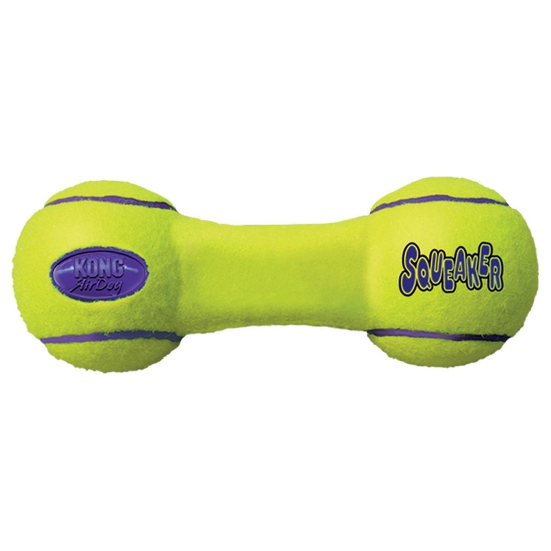 squeaky dumbbell toy for dogs