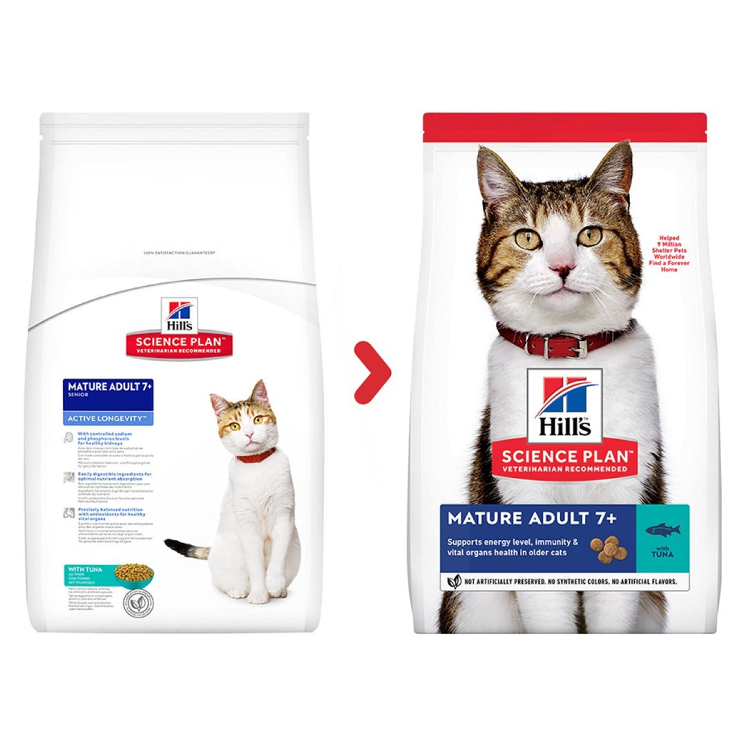 Tuna kibble for older cats
