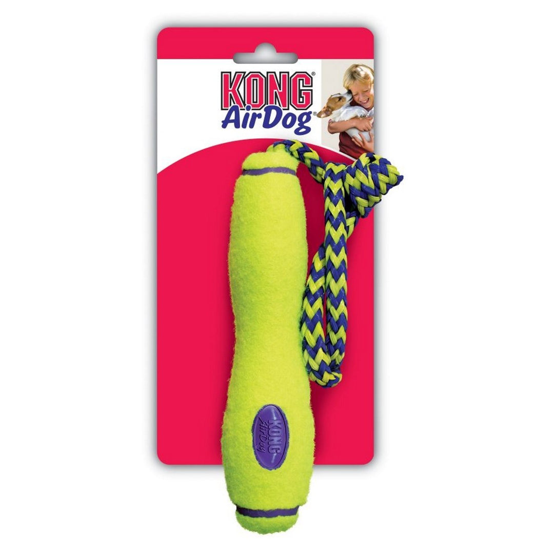Rope and tennis fetch toy