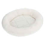 Load image into Gallery viewer, Round white pet bed on a white background
