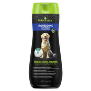 Furminator deshedding shampoo bottle for dogs on a white background