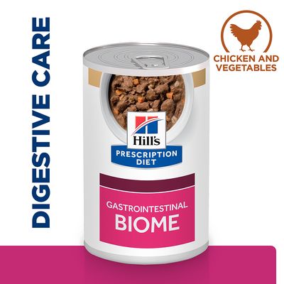Wet dog food tin for gut health