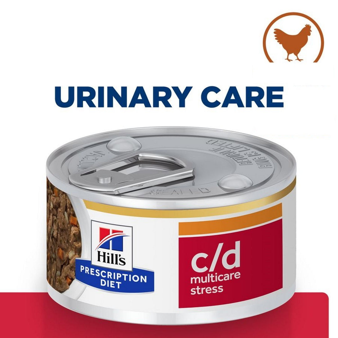Hills Prescription Diet c/d multicare stress can for pets on a white background