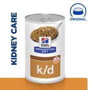 Can of Hills Prescription Diet k/d Kidney Care on a white background