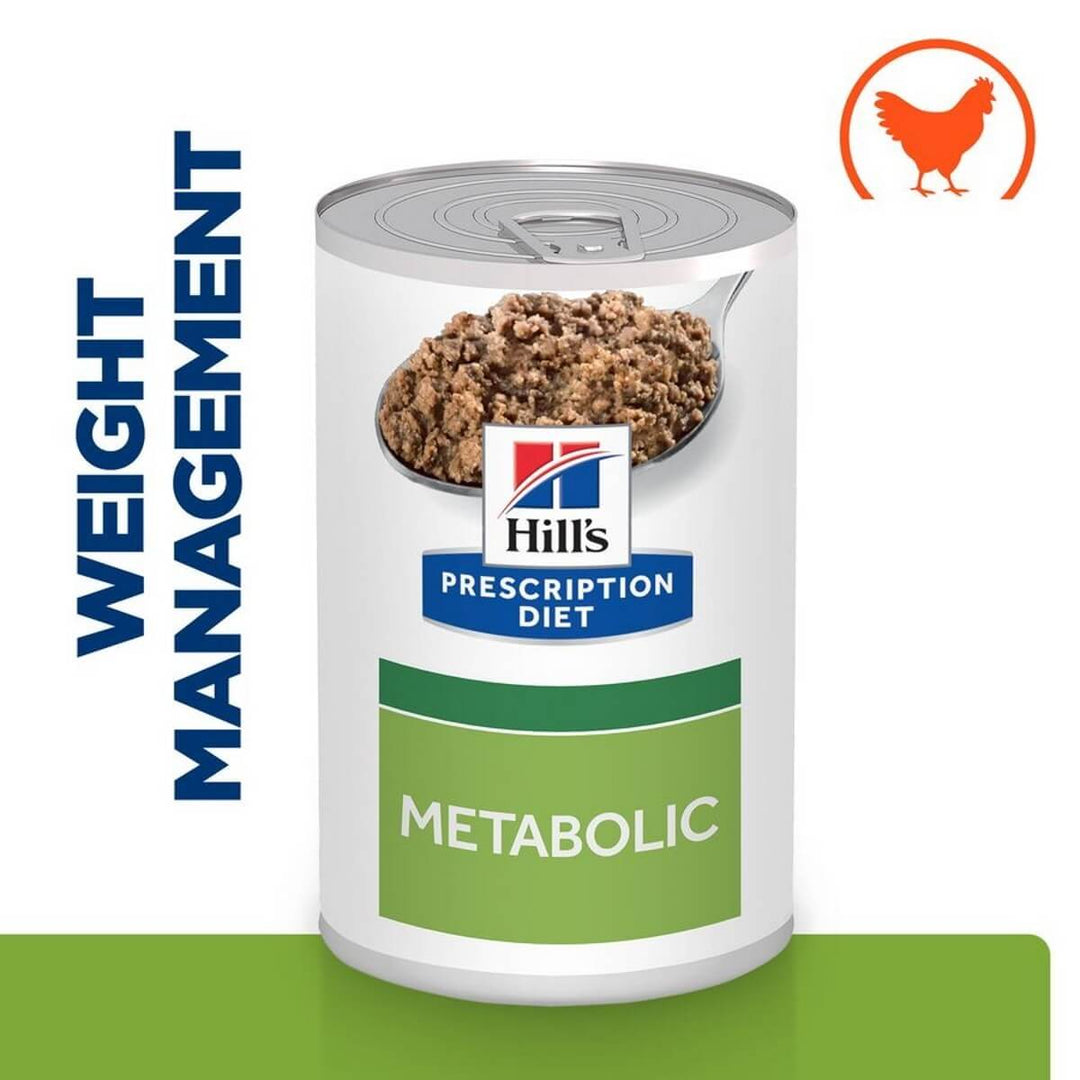 Hills Prescription Diet can for weight management on a white background