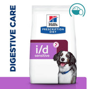 Hills Prescription Diet i/d sensitive dog food package on a white background