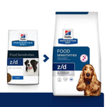Load image into Gallery viewer, Two packages of Hills Prescription Diet z/d Food Sensitivities dog food on a white background
