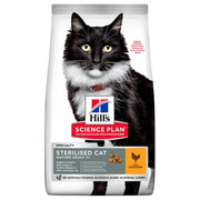 Hill's Science Plan cat food package with a black and white cat on a white background