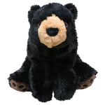 Load image into Gallery viewer, Black plush bear toy on a white background
