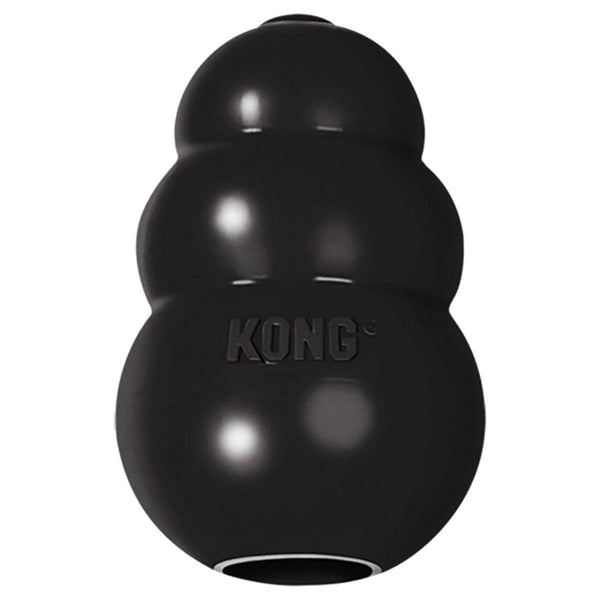 Black KONG dog toy on a white background Alifant